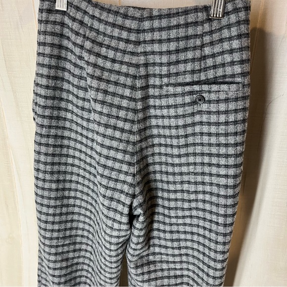 Artizia Wilfred Womens Wool Pants check Houndstooth Ankle Gray SZ 00 - Picture 2 of 7